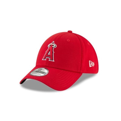 Red Los Angeles Angels Hat - New Era MLB Team Classic 39THIRTY Stretch Fit Caps USA4237895